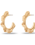 Natural Ruffle Raffia Hoops